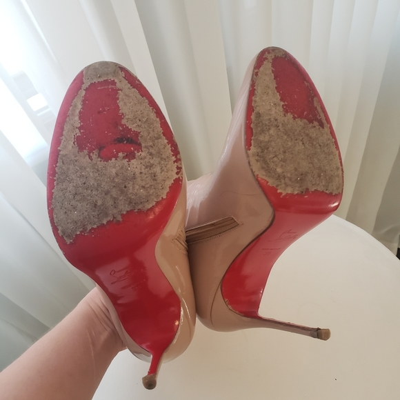 Authentic Christian Louboutin Lisse booties in blush sz 39 - Picture 10 of 11